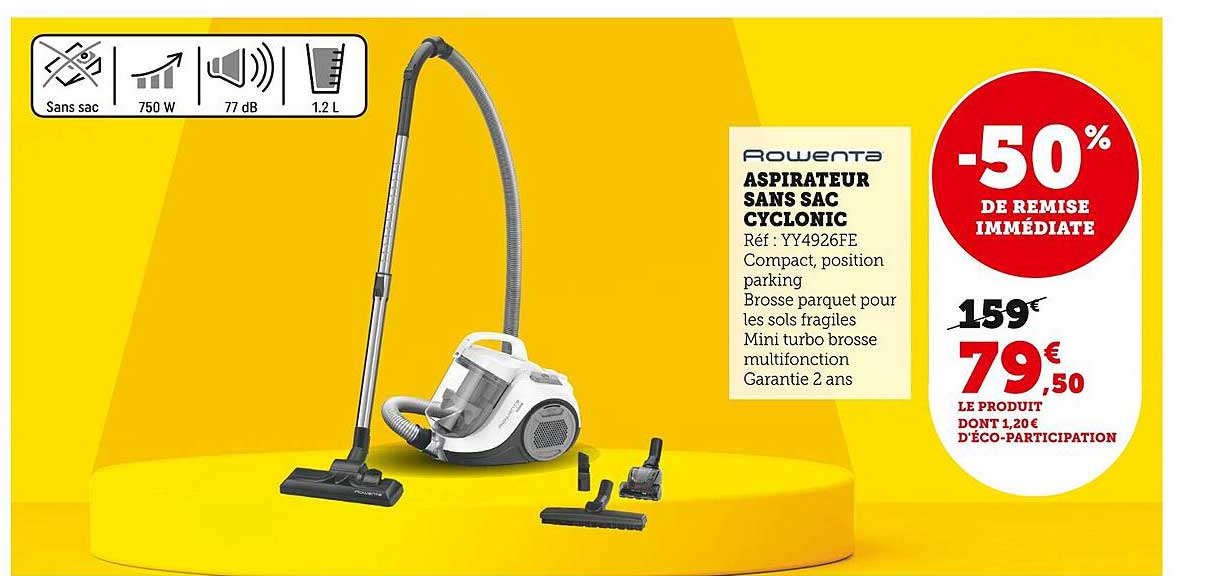 aspirateur sans sac cyclonic rowenta