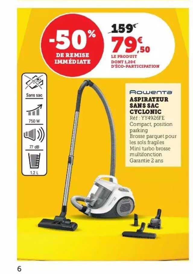 aspirateur sans sac cyclonic rowenta