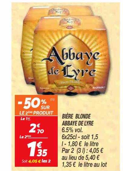bière blonde abbaye de lyre
