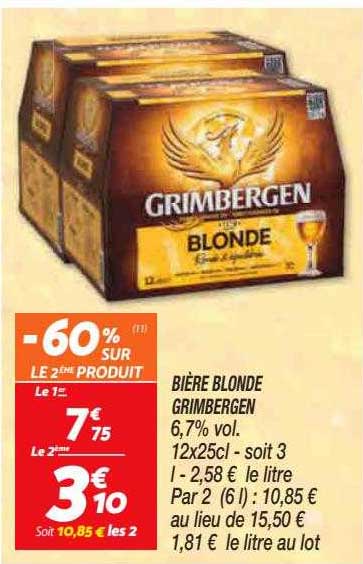 Bière Blonde Grimbergen