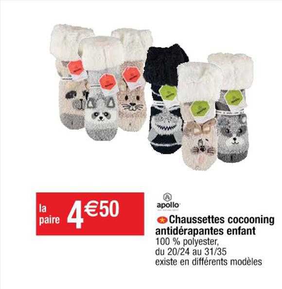 Chaussettes Cocooning Antidérapantes Enfant Apollo