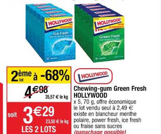 chewing-gum green fresh hollywood