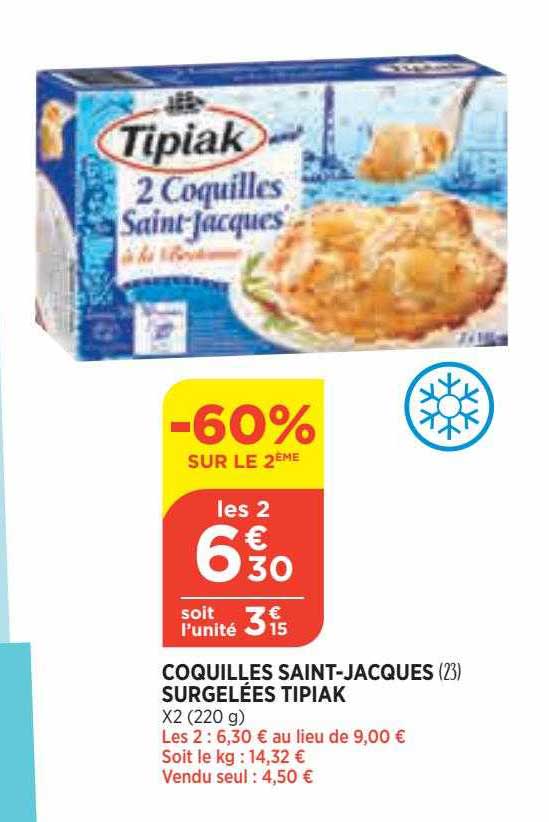 coquilles saint-jacques surgelées tipiak