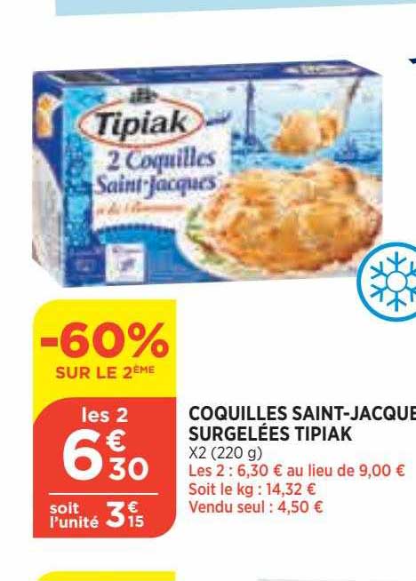 coquilles saint-jacques surgelées tipiak