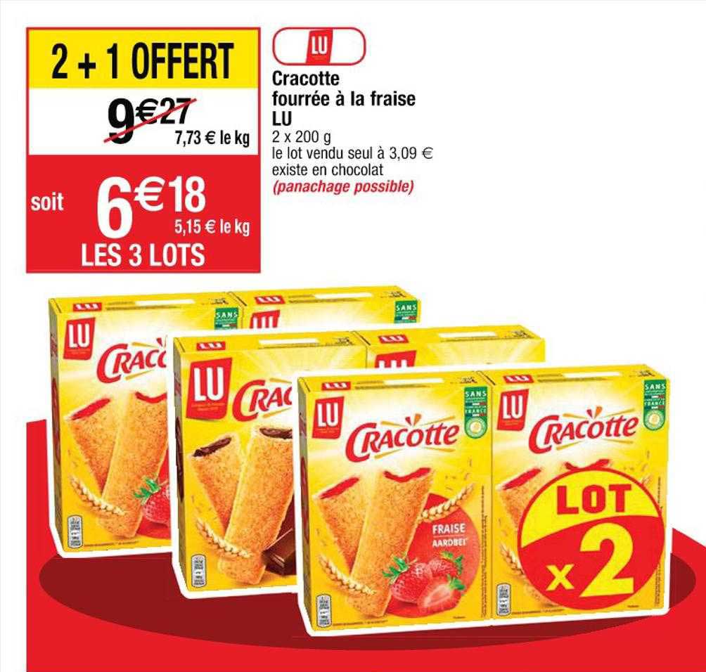 Cracotte Fourréé à La Fraise Lu