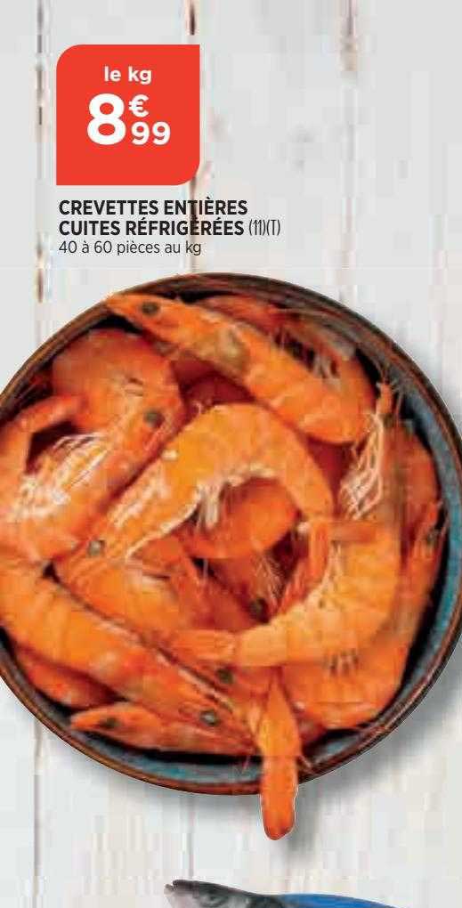 Crevettes Entières Cuites Réfrigérées