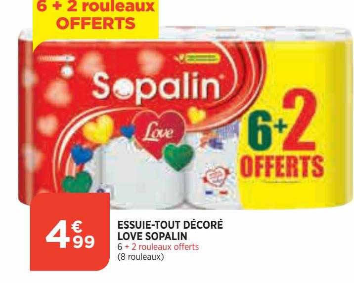 essuie-tout décore love sopalin