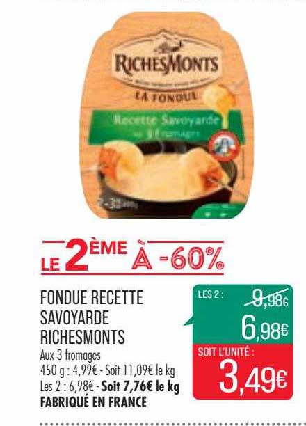 fondue recette savoyarde richesmonts