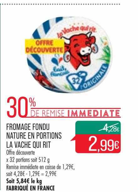 fromage fondu nature en portions la vache qui rit
