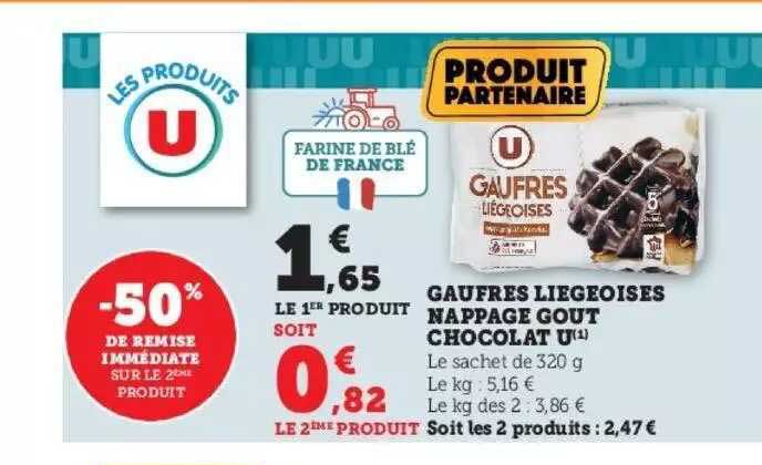 gaufres liegeoises nappage goût chocolat u