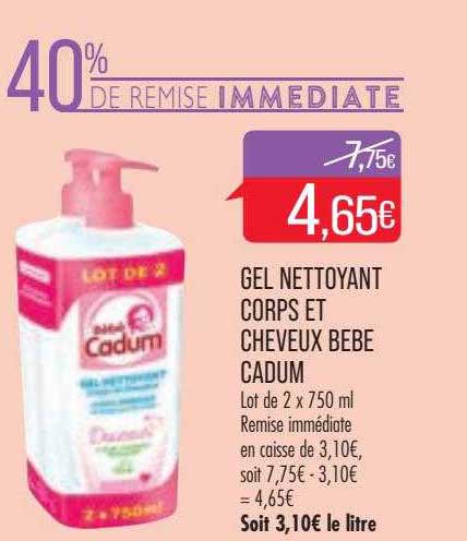 Gel Nettoyant Corps Et Cheveux Bébé Cadum
