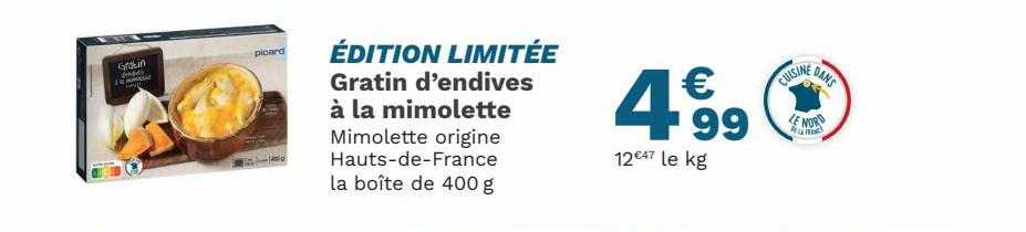 gratin d'endives à la mimolette