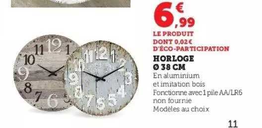 Horloge ø 38 Cm