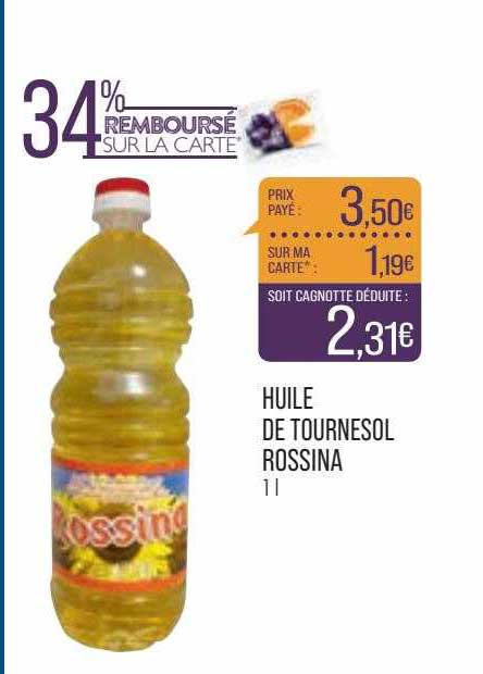 huile de tournesol rossina