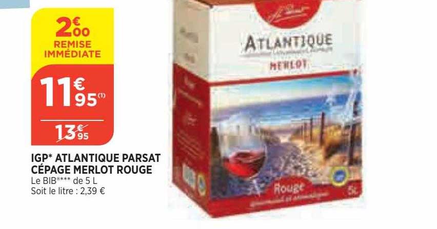 igp atlantique parsat cépage merlot rouge