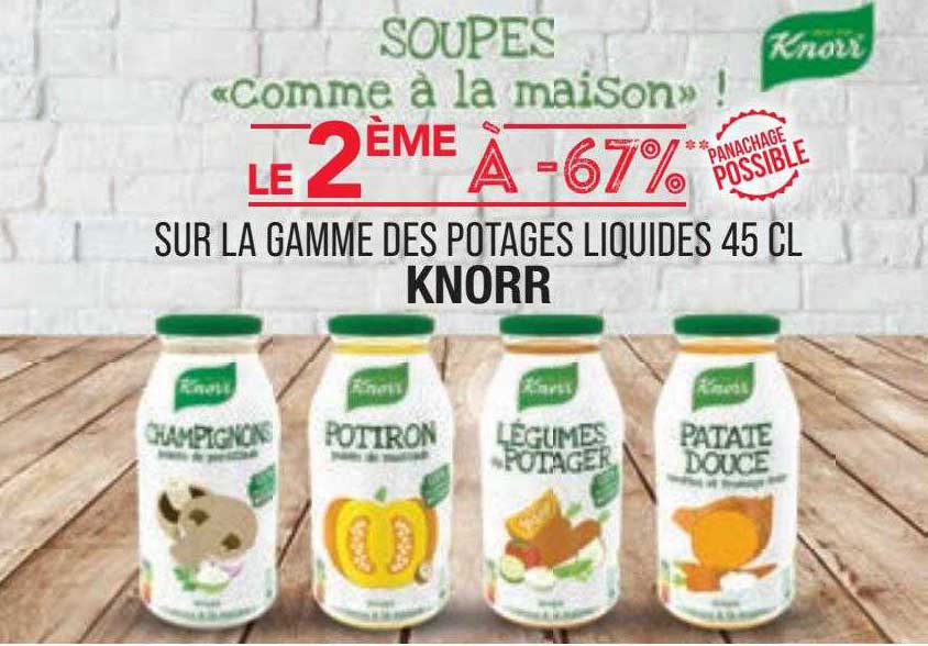 la gamme des potages liquides 45 cl knorr
