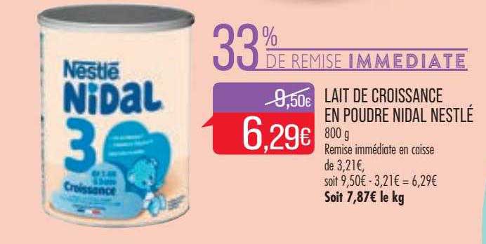 Lait De Croissance En Poudre Nidal Nestlé