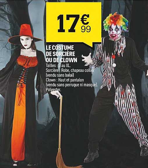 le costume de sorcière ou de clown
