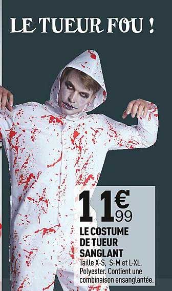 le costume de tueur sanglant