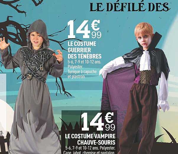 le costume guerrier des ténèbres, le costume vampire chauve-souris