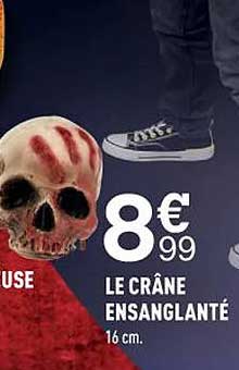 le crâne ensanglanté