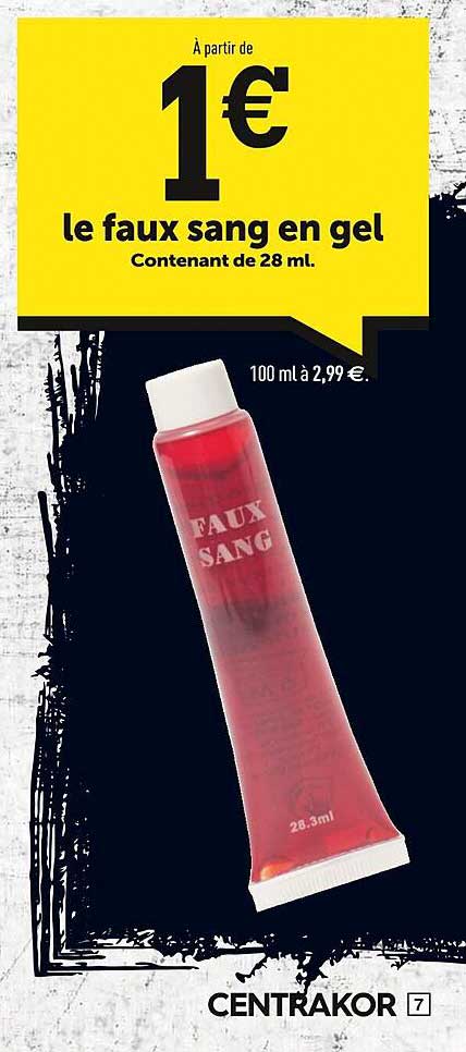 le faux sang en gel