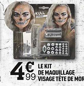 le kit de maquillage visage tête de mort