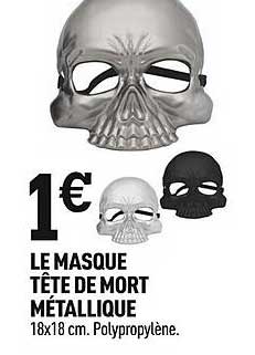 le masque tête de mort métallique