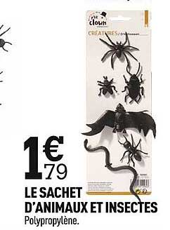 le sachet d'animaux et insectes
