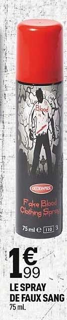 le spray de faux sang
