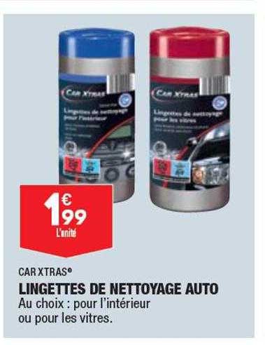 lingettes de nettoyage auto car xtras