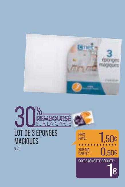 lot de 3 éponges magiques