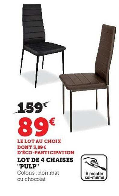 lot de 4 chaises "pulp"