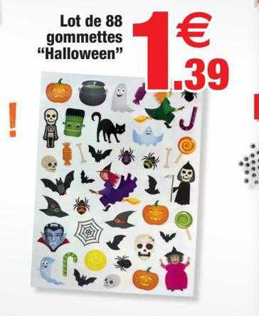 lot de 88 gommettes "halloween"