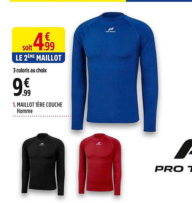 maillot 1ère couche homme pro touch