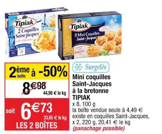 mini coquilles saint-jacques à la bretonne tipiak