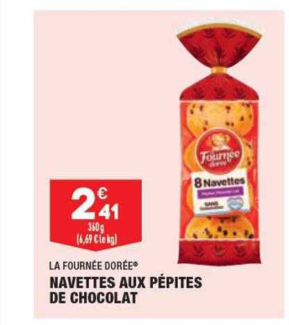 navettes aux pépites de chocolat la fournée dorée