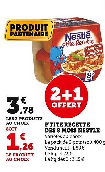 p'tite recette dès 8 mois nestlé