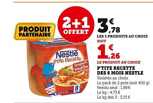 p'tite recette dès 8 mois nestlé