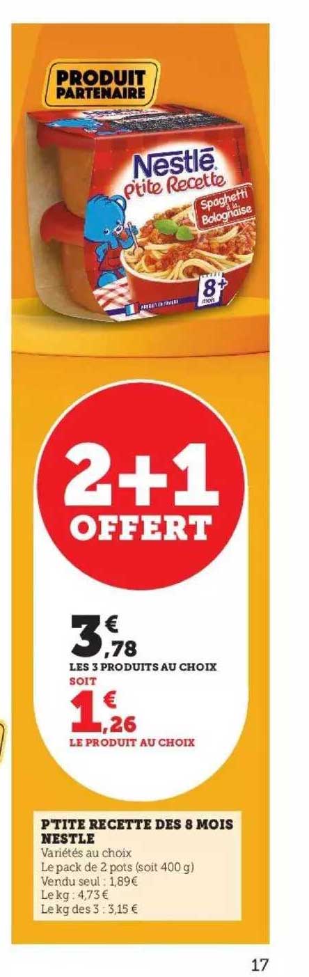 p'tite recette dès 8 mois nestlé
