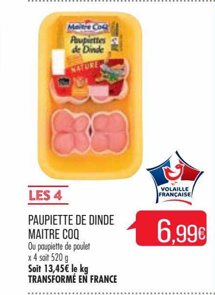 paupiette de dinde maître coq