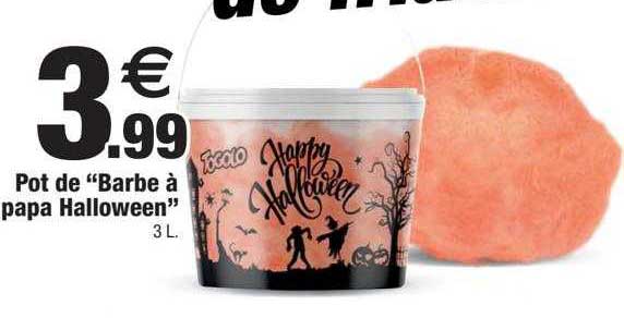 pot de "barbe à papa halloween"