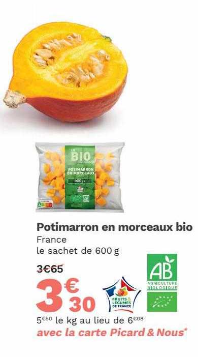 Potimarron En Morceaux Bio