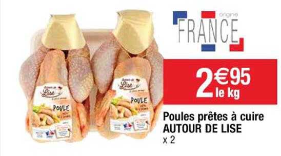 poules prêtes à cuire autour de lise