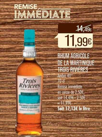 rhum agricole de la martinique trois rivières