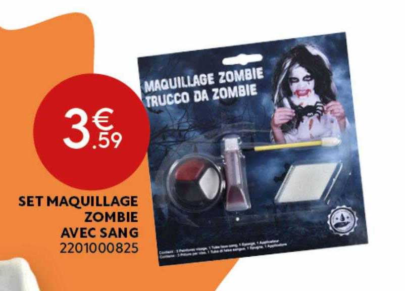 set maquillage zombie avec sang