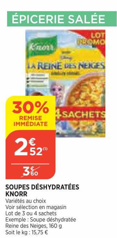 soupes déshydratées knorr