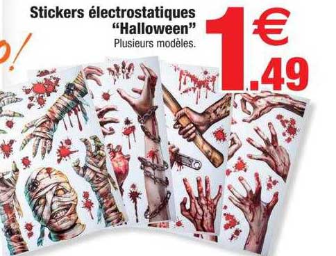 stickers électrostatiques "halloween"