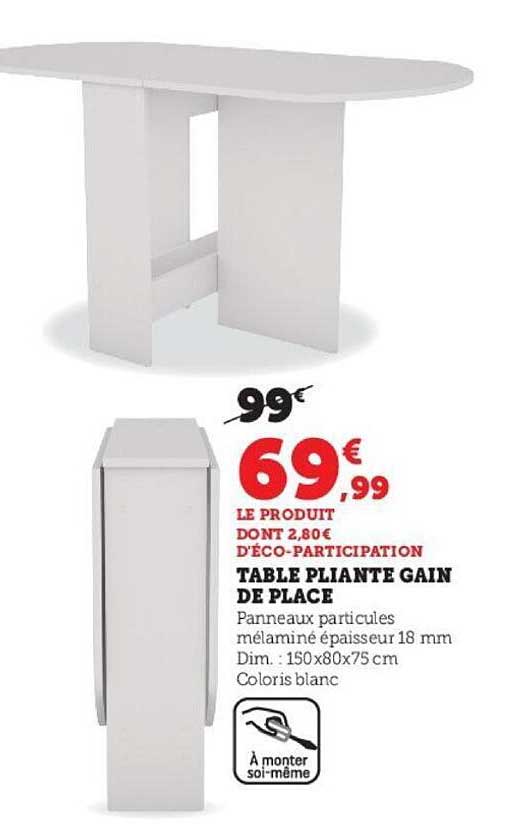 table pliante gain de place