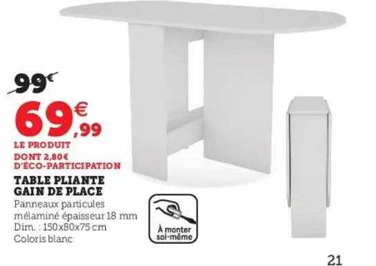 table pliante gain de place